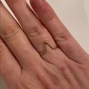 Gold Filled Chevron Stacking Ring